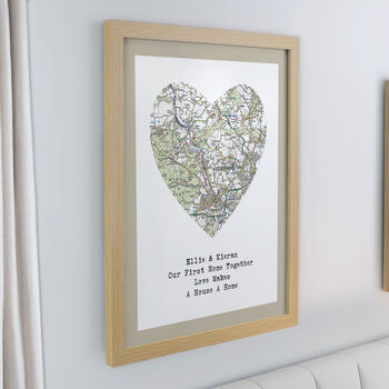 Wedding Anniversary Gifts Personalised Map Location Print, 4 of 9
