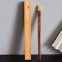 Wooden Chopsticks Rest Set With Engraving And Bamboo Box, thumbnail 1 of 5