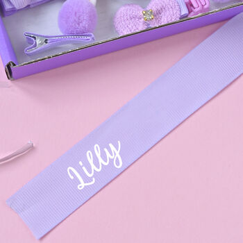 Personalised Lilac Hair Clip Accessories Set, 4 of 4