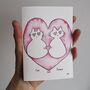 Engagement Two Cats Original Painting Cat / Card, thumbnail 2 of 8
