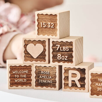 New Baby Gift Keepsake Building Block, 9 of 10