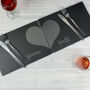 Personalised Slate Heart Placemats Set, thumbnail 1 of 2