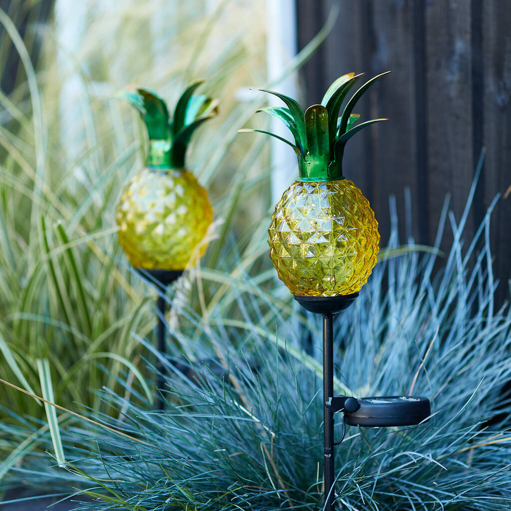 Two Pineapple Solar Stake Lights, 1 of 2