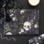 Gothic Skull Print Makeup Bag – Spooky Toiletry Pouch, thumbnail 1 of 3