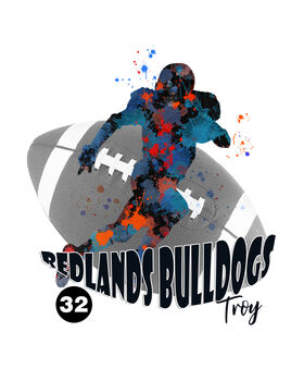 American Football Personalised Color Splash Print, 4 of 5