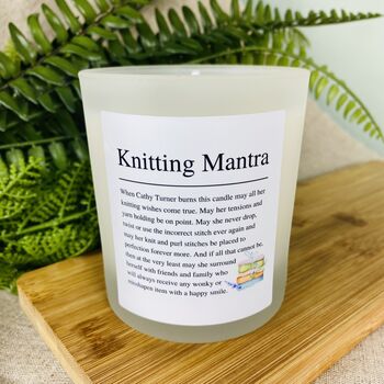 Funny Personalised Knitting Affirmation Candle, 5 of 11