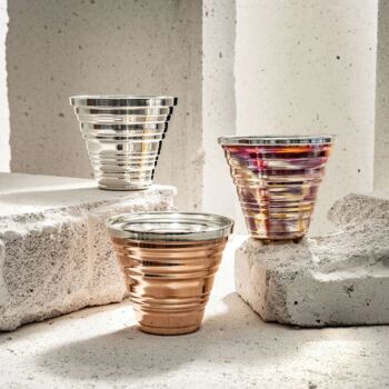 Serrated Rainbow Patina Copper Cup – Handmade 250ml, 6 of 7