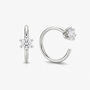 Women's Sterling Silver Dainty Threader Hoop Earrings, thumbnail 2 of 3