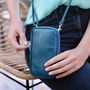 Personalised Leather Crossbody Phone Pouch, thumbnail 3 of 10