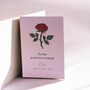 June Birth Flower Rose Card, thumbnail 2 of 2