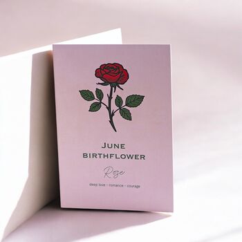 June Birth Flower Rose Card, 2 of 2