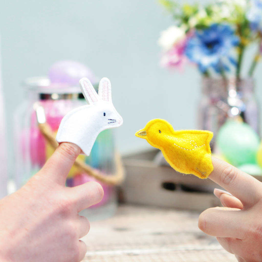 easter felt finger puppets by postbox party