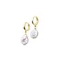 Treated Freshwater Cultured Baroque Pearl Hoop Earrings, thumbnail 5 of 5