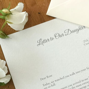 A Letter To Our Daughter On Her Wedding Day Personalised Keepsake, 2 of 8