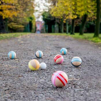 Family Game Boccia With Wooden Bowls For Outdoors, 2 of 6