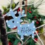 Personalised Christmas Rudolph Reindeer Decoration 2025, thumbnail 3 of 4