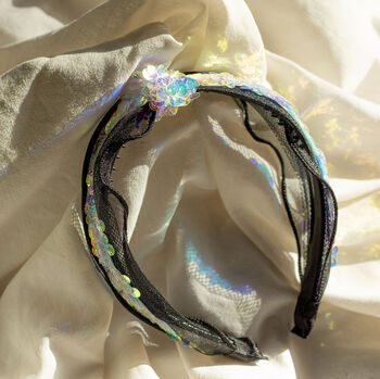 Netted Sequin Headband, 2 of 3