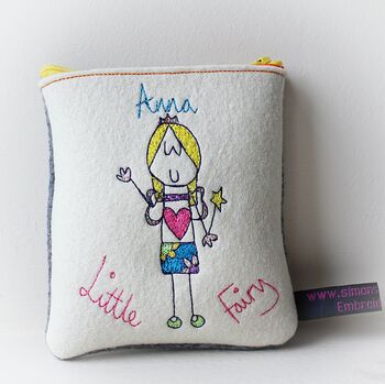 Personalised Embroidered Little Fairy Purse, 8 of 12