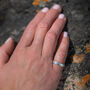 Moonstone June Birthstone Ring In Textured Sterling Silver, thumbnail 4 of 10