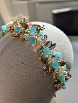 Turquoise Halo Headpiece, 11 of 12