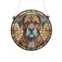 Boxer Brindle Stained Glass Effect Suncatcher, thumbnail 3 of 6