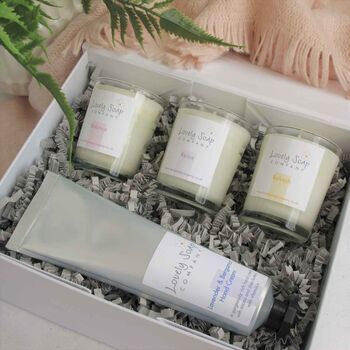 Cosy Night In Candles And Hand Cream Gift Set, 2 of 5