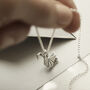 Sterling Silver Polished Origami Swan Necklace, thumbnail 6 of 8