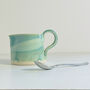 Ceramic Loop Handle Mini Jugs 180ml 6floz Capacity With Splash Design, thumbnail 6 of 12
