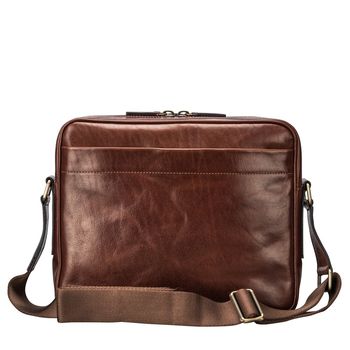 Personalised Genuine Leather Messenger Bag 'Santino M', 8 of 10