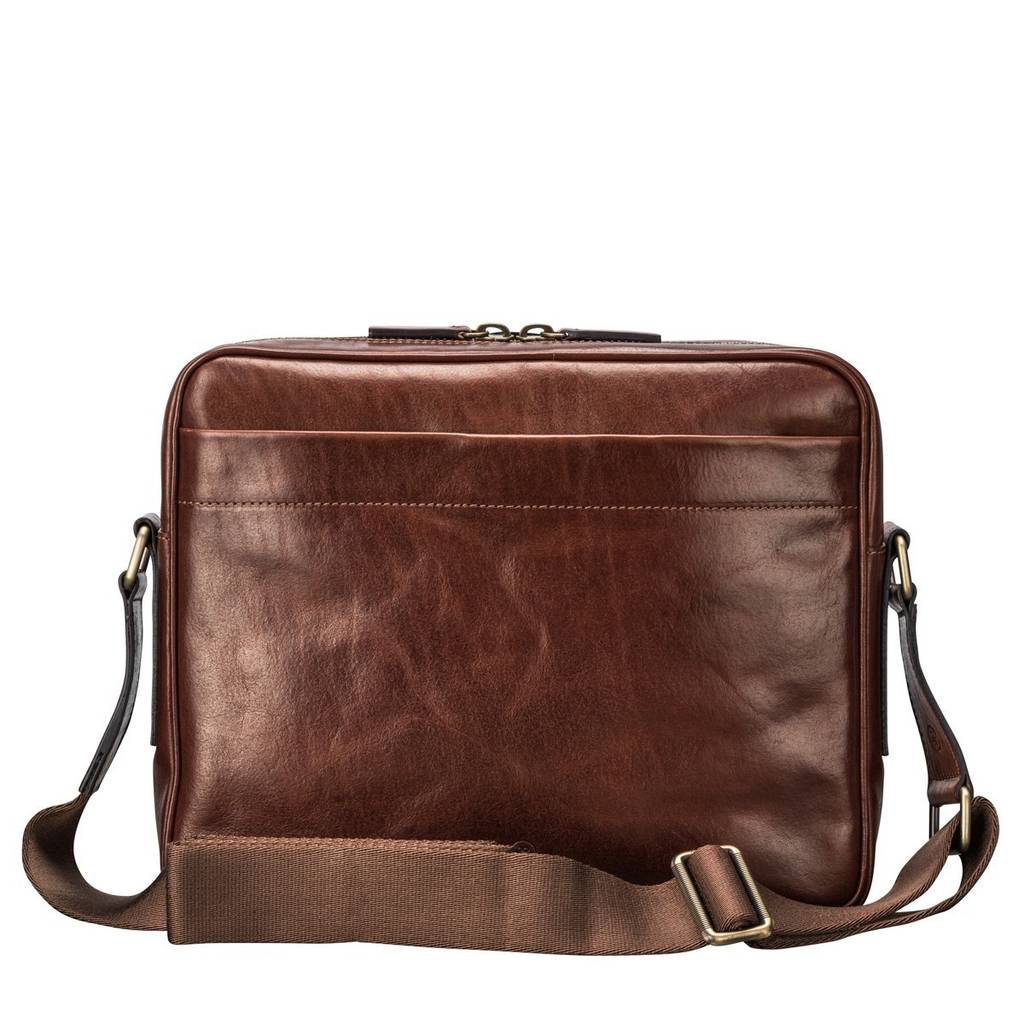 Personalised Genuine Leather Messenger Bag 'Santino M' By Maxwell Scott ...