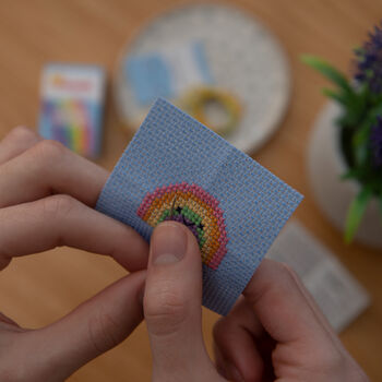 Kawaii Rainbow Mini Cross Stitch Kit, 10 of 10