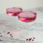 Love Heart Printed Set Of Two Cocktail Glasses, thumbnail 1 of 6
