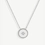 Women's Sterling Silver North Star Coin Pendant Necklace, thumbnail 1 of 3
