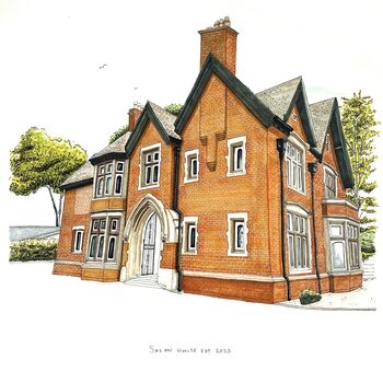 A3 Personalised House Portrait, 2 of 11