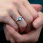 Silvery Blue Glass Ring, thumbnail 1 of 4