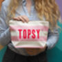 Pink Personalised Make Up Bag, thumbnail 2 of 2