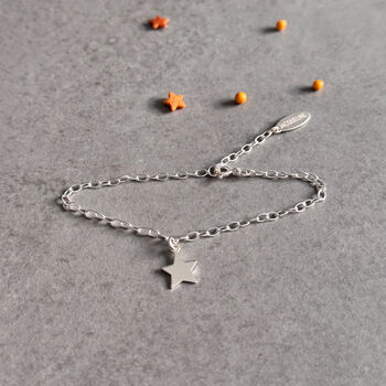 Star Charm Sterling Silver Bracelet, 2 of 8
