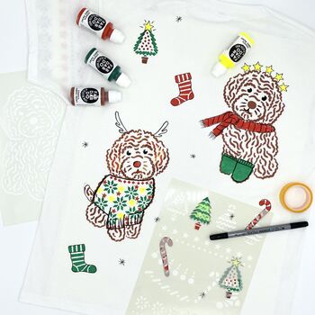 Traditional Nordic Christmas Stencil For Kids Crafts, 2 of 3