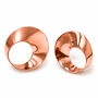 Round Gold Swirl Sterling Silver Stud Earrings, thumbnail 4 of 8