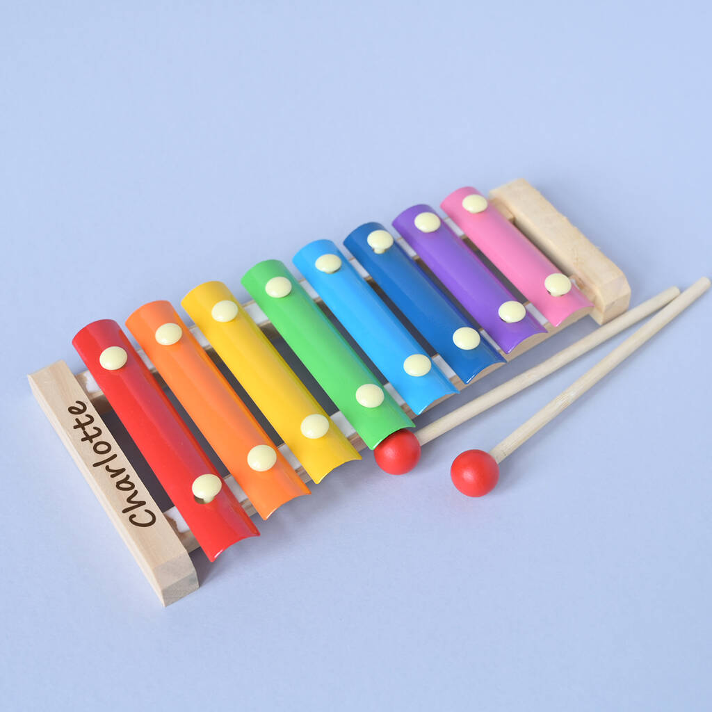 Personalised Classic Wooden Rainbow Xylophone, 1 of 2