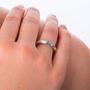 Satin Silver Birthstone Ring, thumbnail 1 of 12