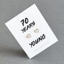 70th Birthday Heart Earrings In Sterling Silver, thumbnail 2 of 2