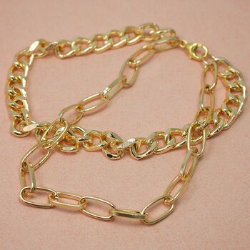 Jax Multi Layered Chain Gold Plated Bracelet, 2 of 4