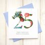 Personalised Floral Wedding Anniversary Card, thumbnail 1 of 5