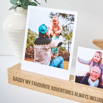 Personalised Father's Day Wooden Desk Tidy / Photo Holder, 3 of 5