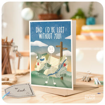 Lost Without You Dad Birthday Father's Day Card, 4 of 6