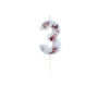 Pressed Petal Three Number Birthday Candle, thumbnail 2 of 2