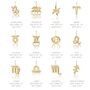 Solid Gold/White Gold Genuine Diamond Zodiac Necklace, thumbnail 4 of 12