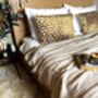 Oblong Velvet Ikat Cushion Caramel Small Diamond, thumbnail 7 of 8