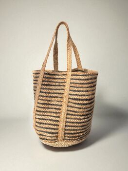Jute Basket Tote Bag, Three Colours Available, 3 of 8